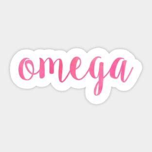 Omega Pink Sticker
